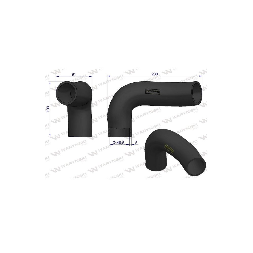 Przewód chłodnicy dolny 3618641M1 Waryński