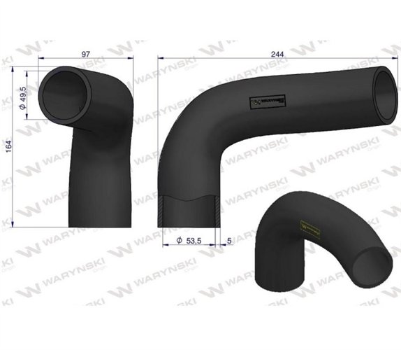 Przewód chłodnicy dolny 3619026M1 Waryński