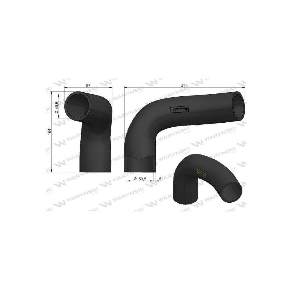 Przewód chłodnicy dolny 3619026M1 Waryński