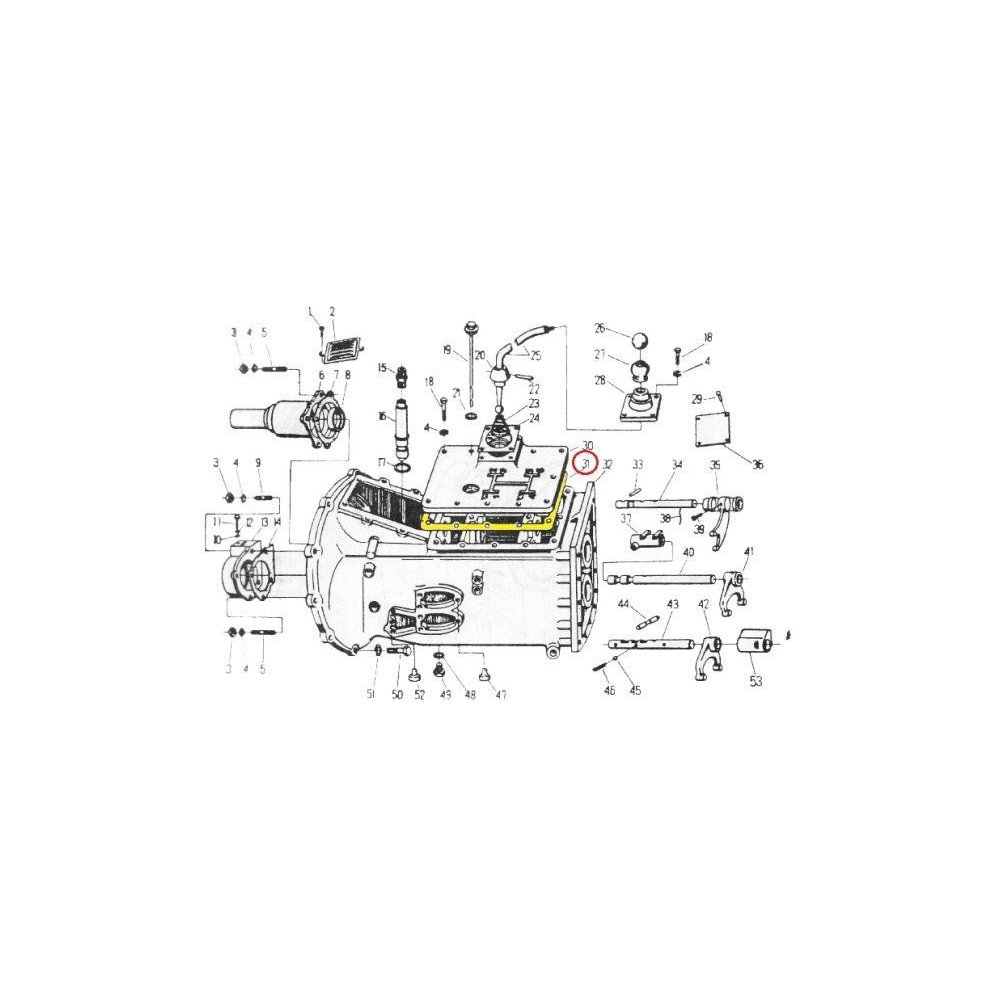 Uszczelka pokrywy górnej skrzyni przekł. C-330