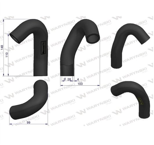 Przewód chłodnicy dolny 3640921M91 Waryński