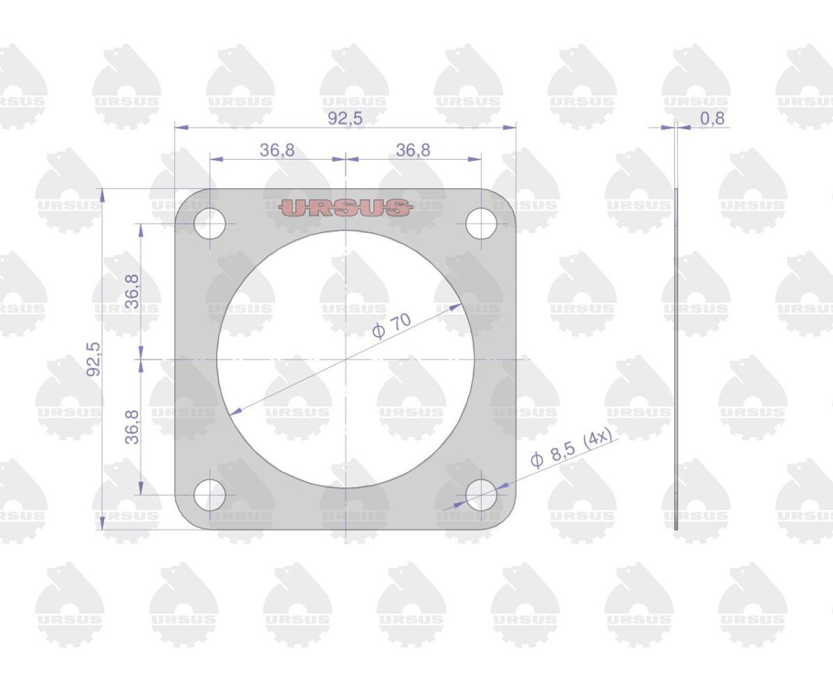Uszczelka łożyska dźwigni zmiany biegów krążelit 0.8mm C-330 ( sprzedawane po 10 ) ORYGINAŁ URSUS