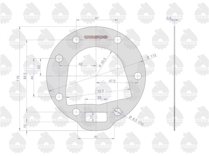 Komplet ( zestaw ) uszczelek sprężarki 8973126404. 8973126504, 36847145KU MF3 ORYGINAŁ URSUS