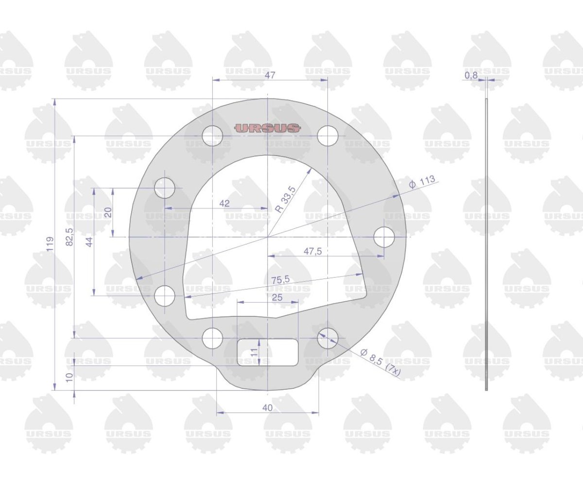 Komplet ( zestaw ) uszczelek sprężarki 8973126404. 8973126504, 36847145KU MF3 ORYGINAŁ URSUS
