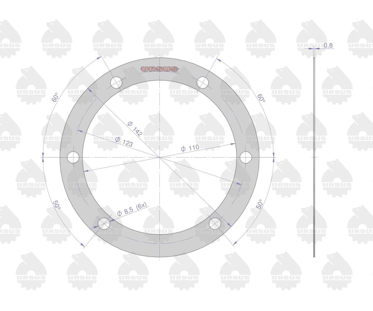 Komplet ( zestaw ) uszczelek zwolnicy 50013330. 50013350. 50013070 C-330 ORYGINAŁ URSUS