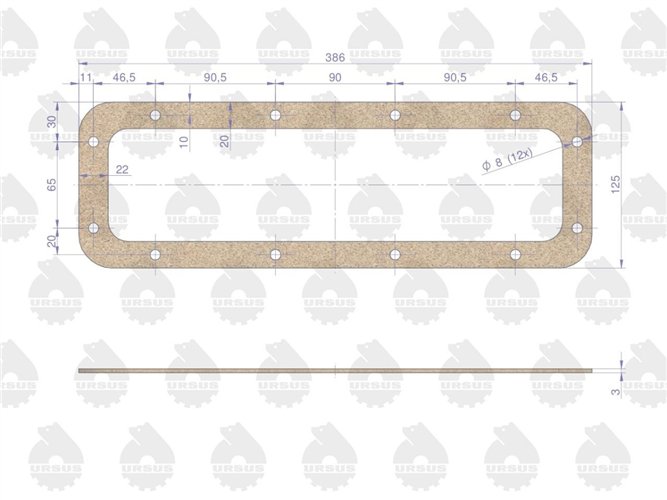 Komplet ( zestaw ) uszczelek zwolnicy 50013330. 50013350. 50013070 C-330 ORYGINAŁ URSUS