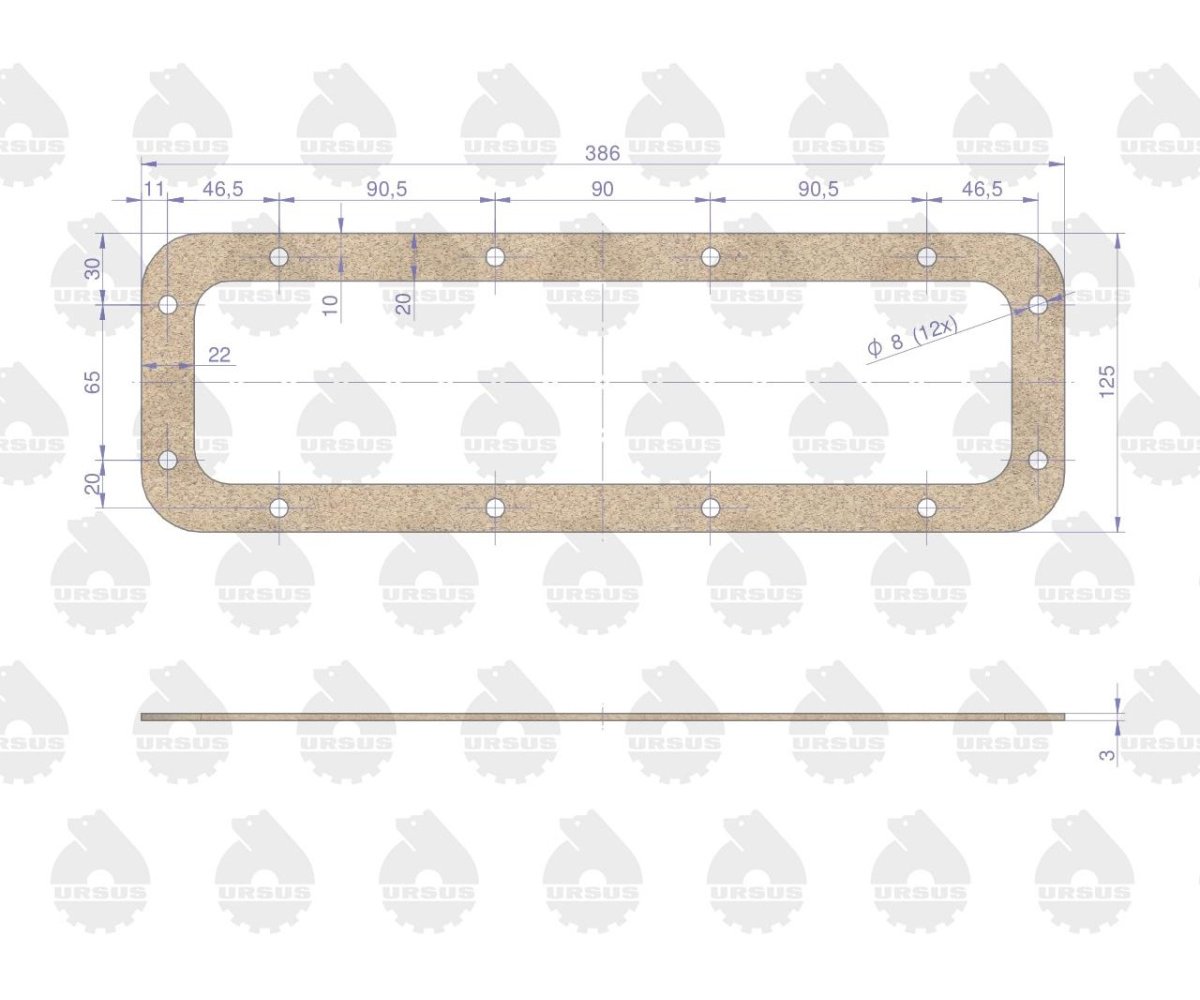 Komplet ( zestaw ) uszczelek zwolnicy 50013330. 50013350. 50013070 C-330 ORYGINAŁ URSUS