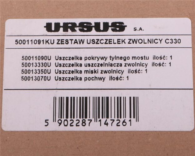 Komplet ( zestaw ) uszczelek zwolnicy 50013330. 50013350. 50013070 C-330 ORYGINAŁ URSUS