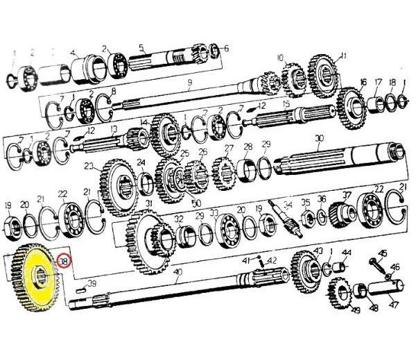 Koło zębate przekaźnika mocy napędzane C-330