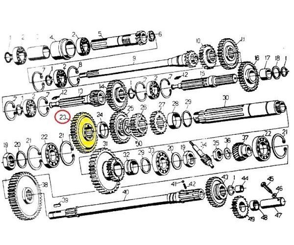 Koło zębate stałego zazębienia napędzane C-330 ORYGINAŁ URSUS