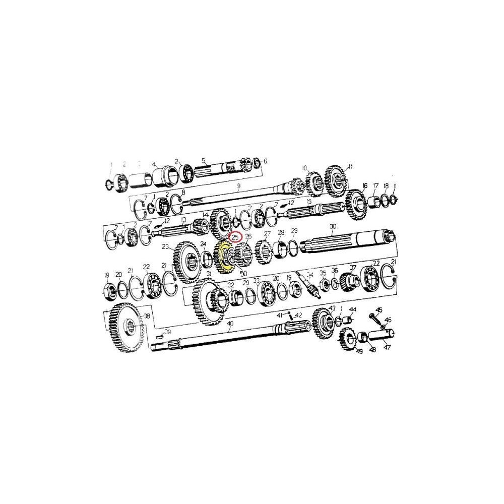 Koło zębate II i V biegu napędzające C-330 Skropol