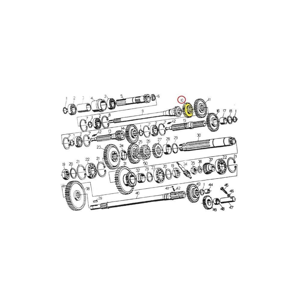 Koło zębate II. V i bezpośredniego biegu przesuwne C-330