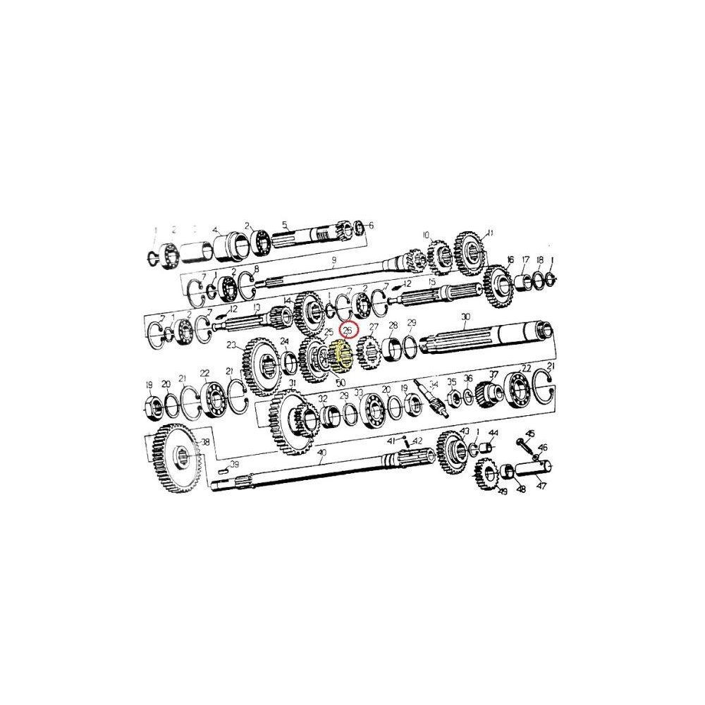 Koło zębate I i IV biegu napędzające C-330 Skropol