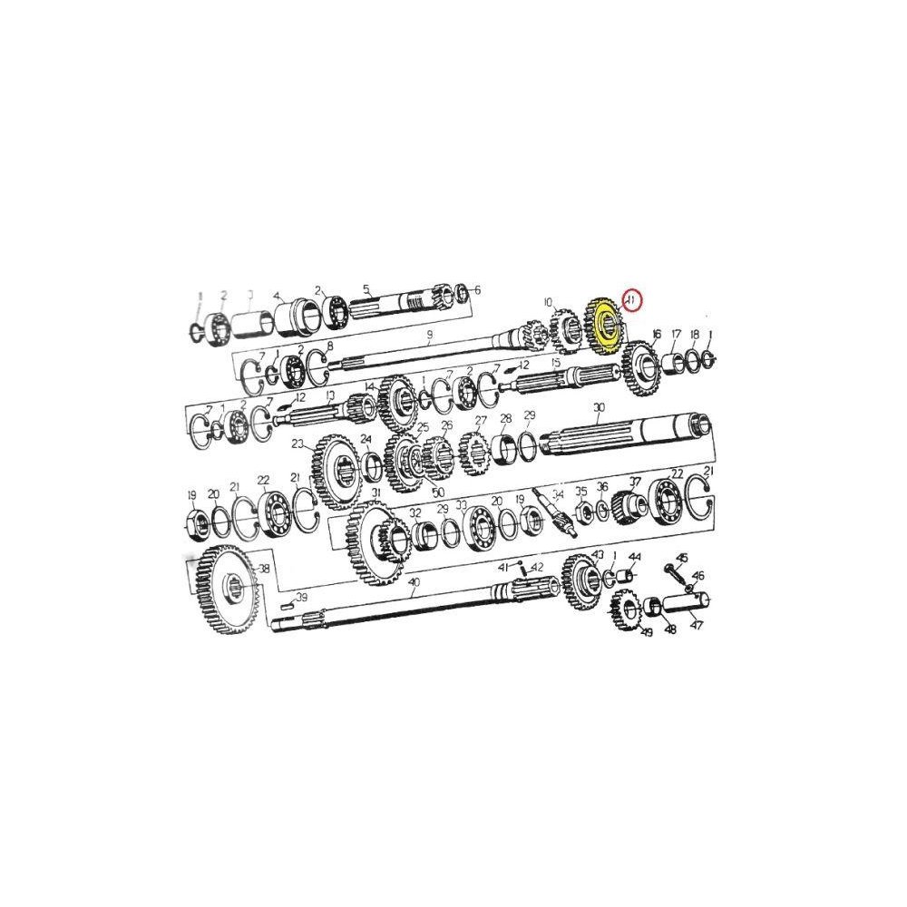 Koło zębate pierwszego czwartego i wstecznego biegu C-330 ORYGINAŁ URSUS