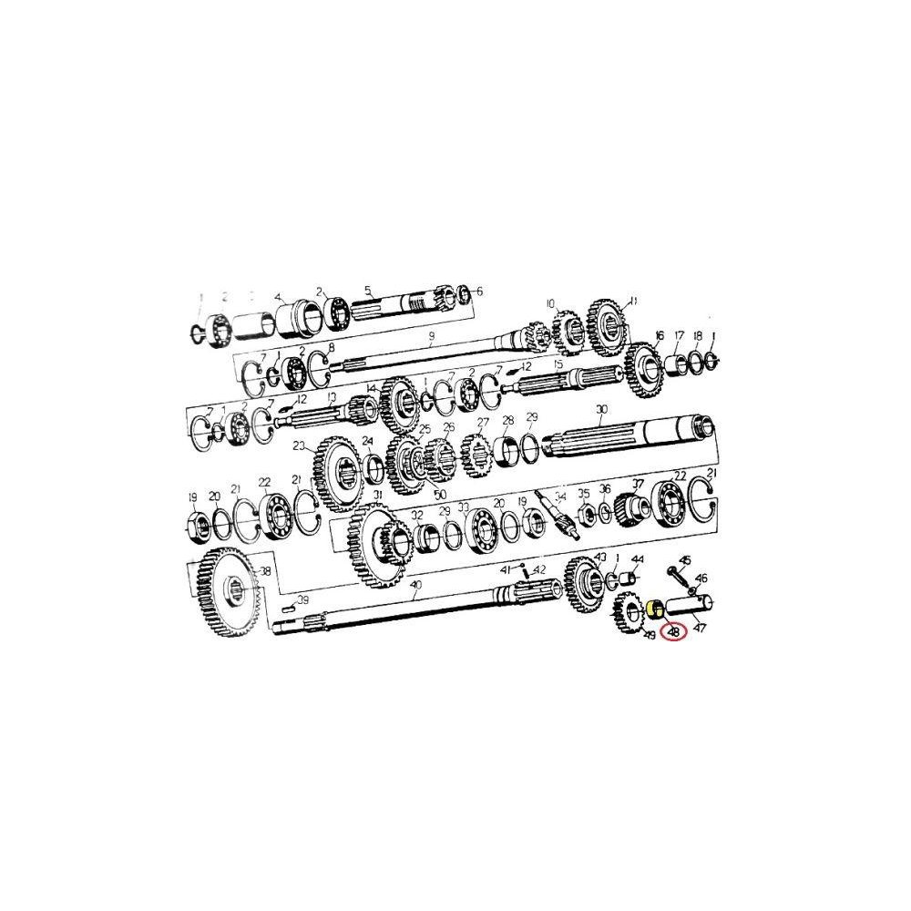 Tuleja koła wstecznego biegu C-330