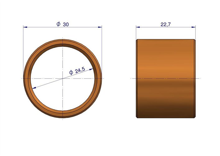 Tuleja koła wstecznego biegu C-330