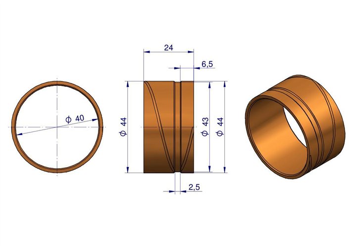Tuleja koła pośredniego C-330