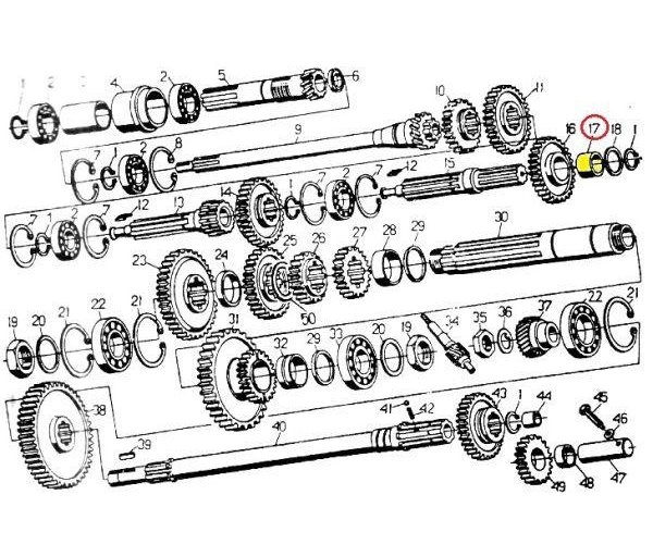 Tuleja koła pośredniego C-330