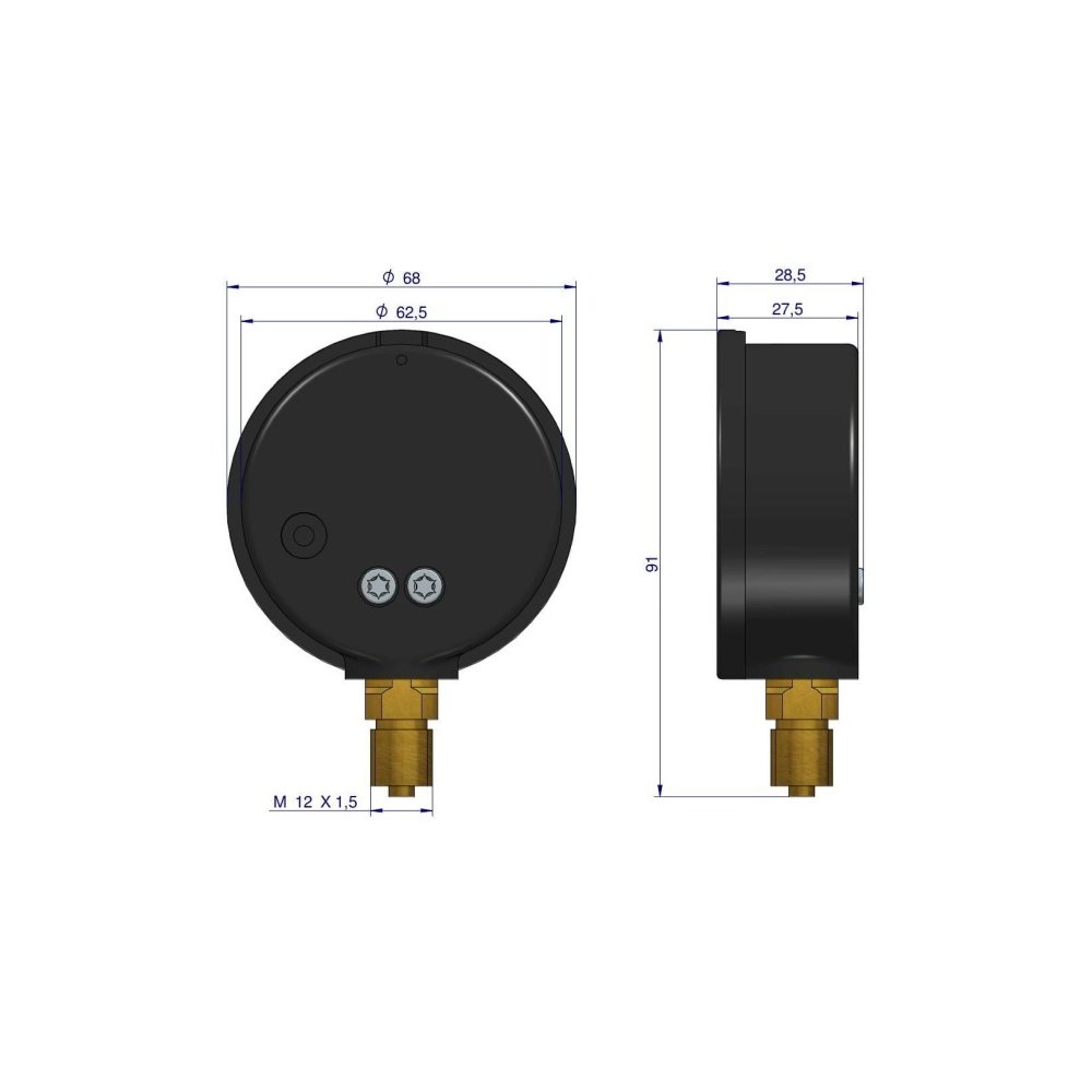 Manometr glicerynowy 0-16 Bar dolne przyłącze KFM (WIKA) Opryskiwacz