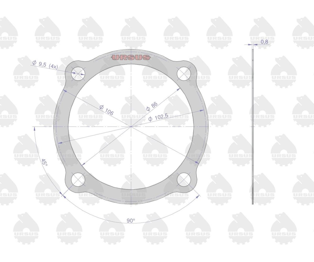 Komplet ( zestaw ) uszczelek skrzyni / mostu C-330 ORYGINAŁ URSUS