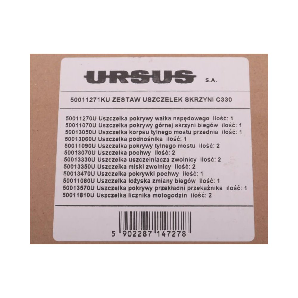 Komplet ( zestaw ) uszczelek skrzyni / mostu C-330 ORYGINAŁ URSUS