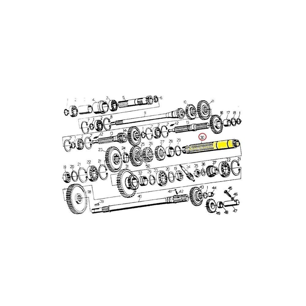 Wałek pośredni skrzyni C-330 Skropol