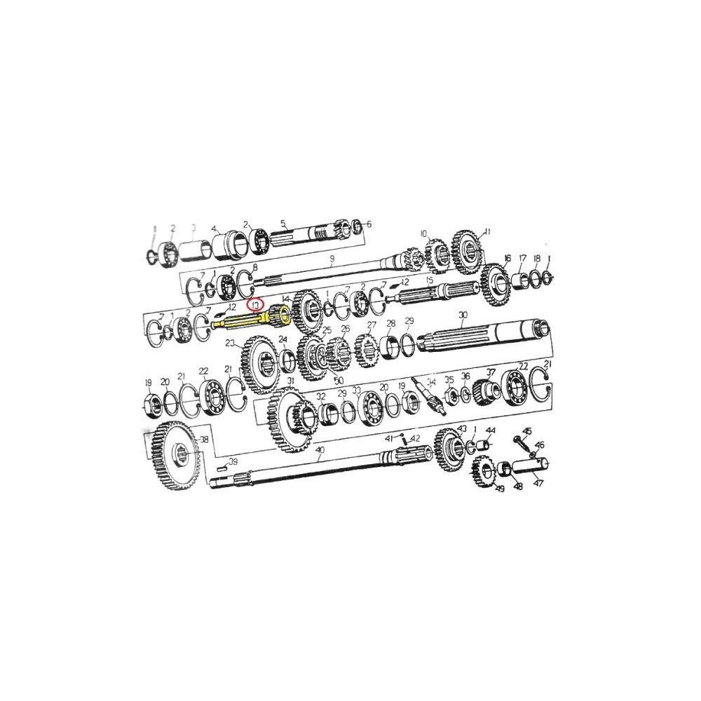 Wałek główny skrzyni biegów C-330 Skropol