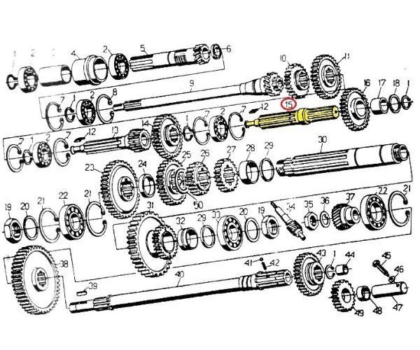 Wałek reduktora C-330 ORYGINAŁ URSUS