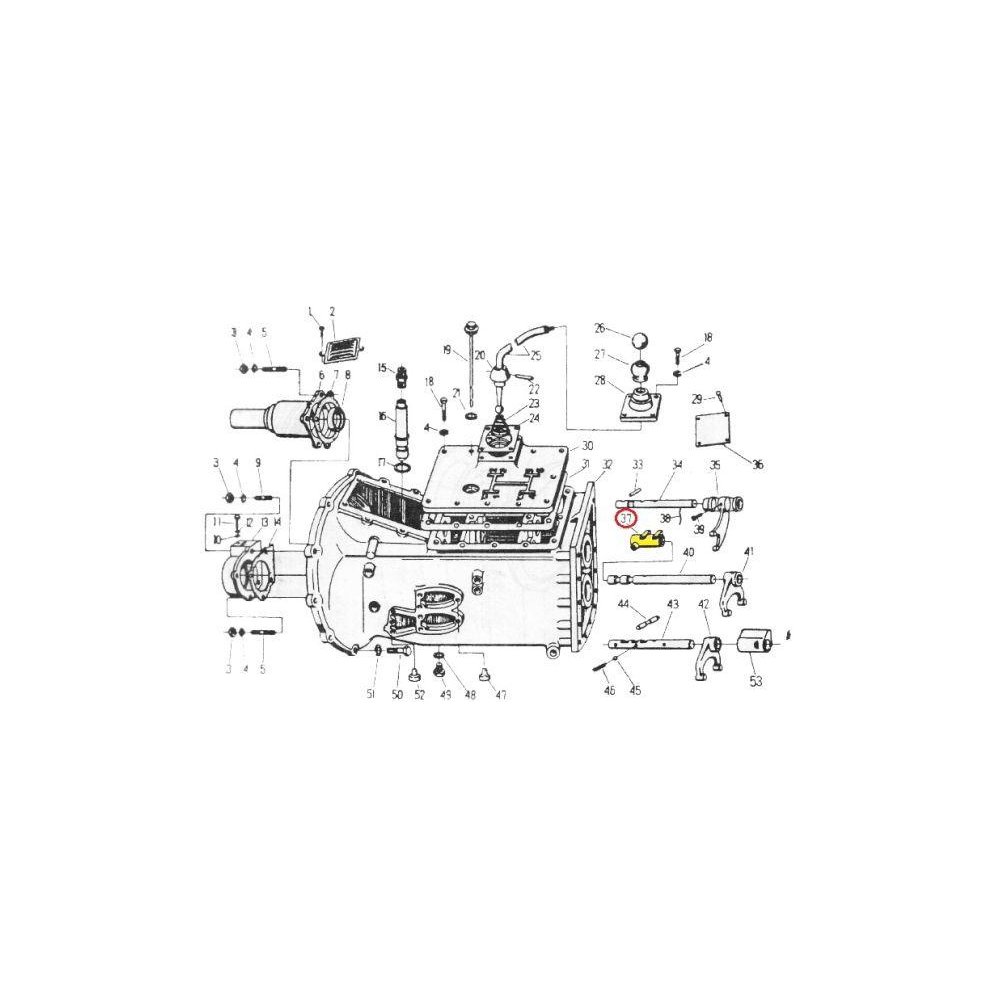 Zaczep wałka widełek reduktora C-330