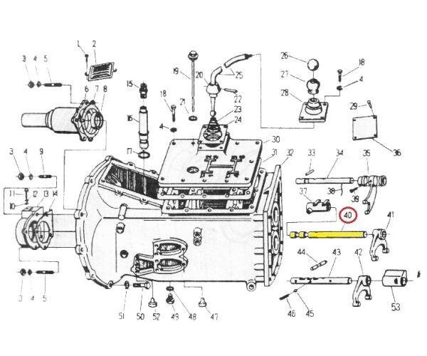 Wodzik widełek reduktora C-330