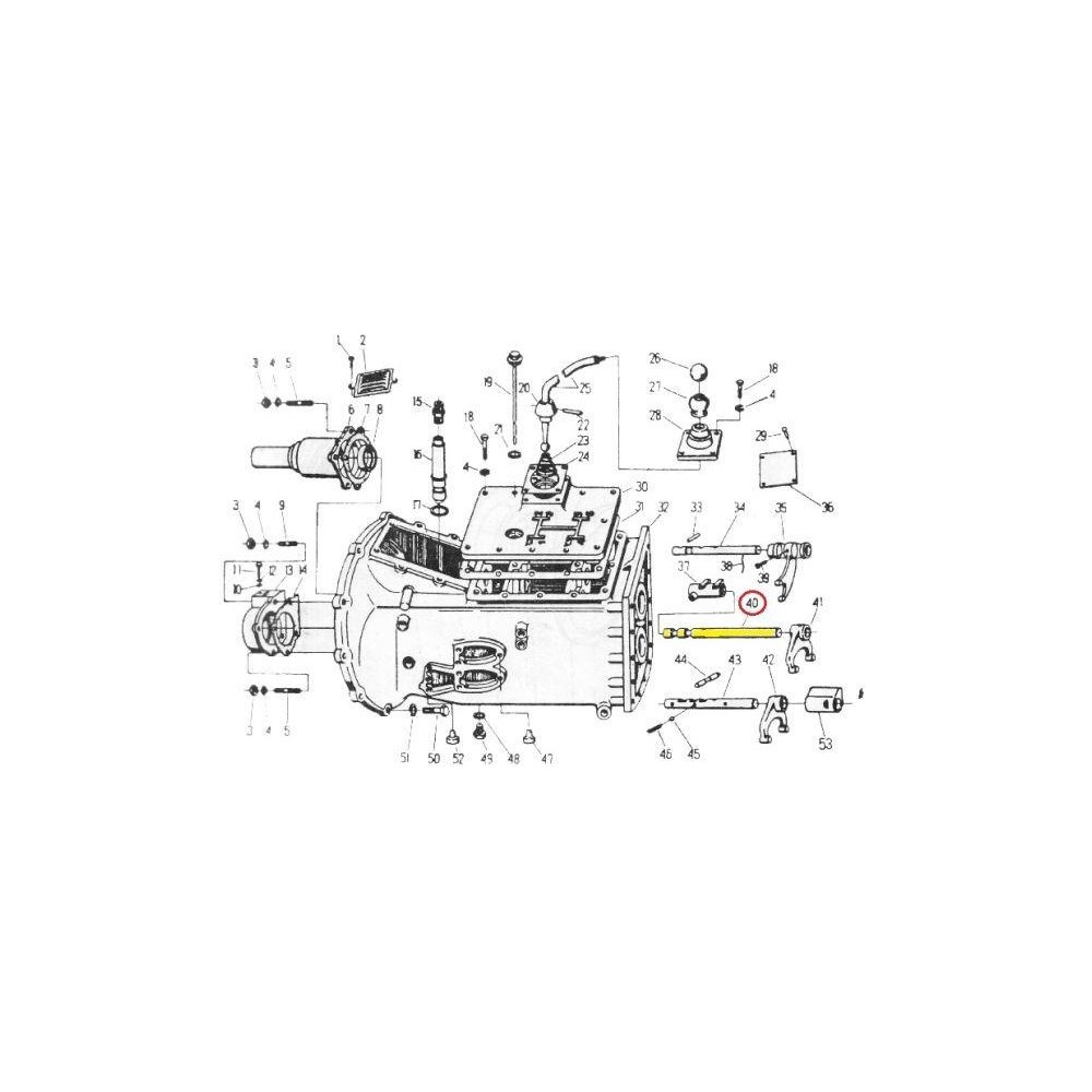 Wodzik widełek reduktora C-330