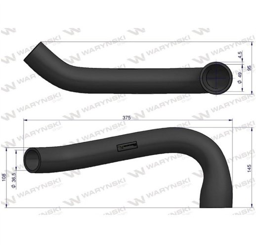 Przewód chłodnicy dolny 402189R1 Waryński