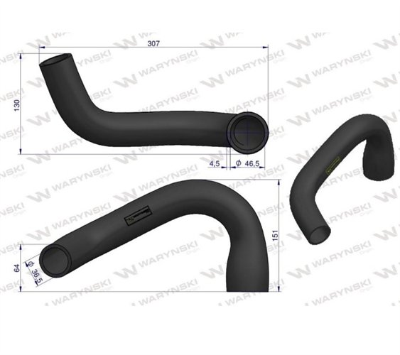 Przewód chłodnicy dolny 402205R1 Waryński