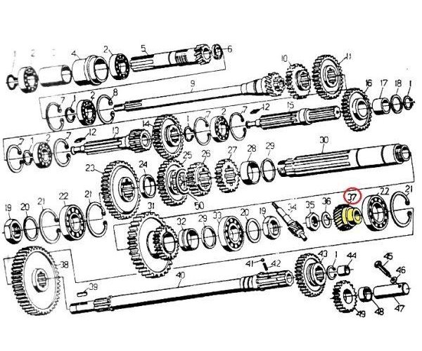 Koło zębate napędzające licznika motogodzin C-330