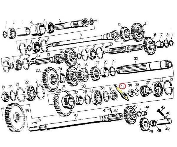 Koło zębate napędu licznika motogodzin C-330 ORYGINAŁ URSUS