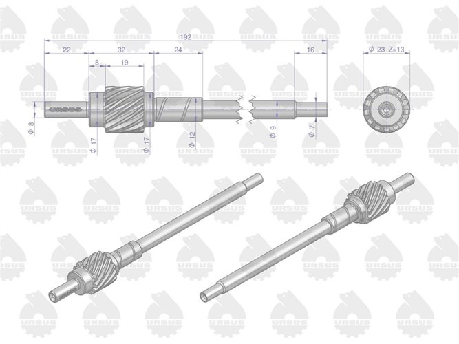 Koło zębate napędu licznika motogodzin C-330 ORYGINAŁ URSUS
