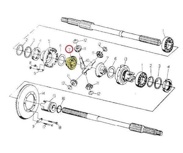 Koronka mechanizmu różnicowego koło koronowe C-330 ORYGINAŁ URSUS