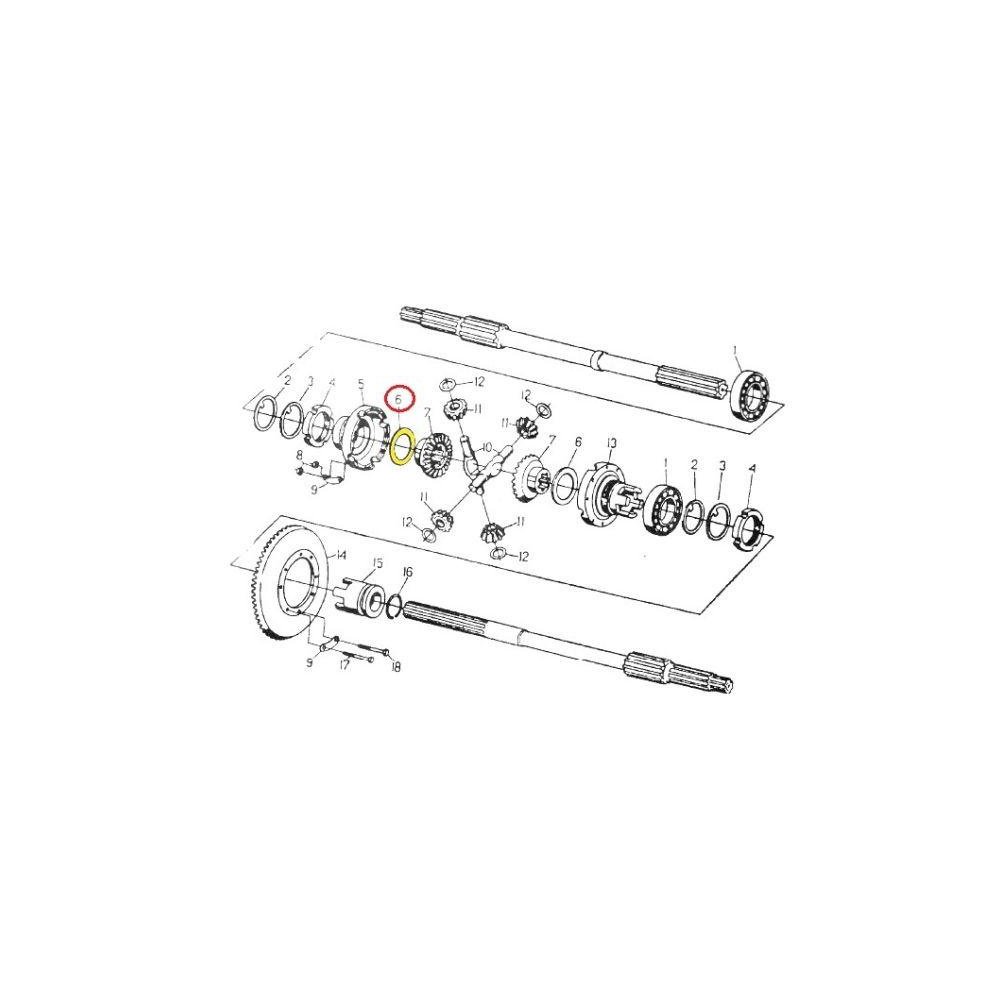 Podkładka cierna koronki mechanizmu różnicowego C-330
