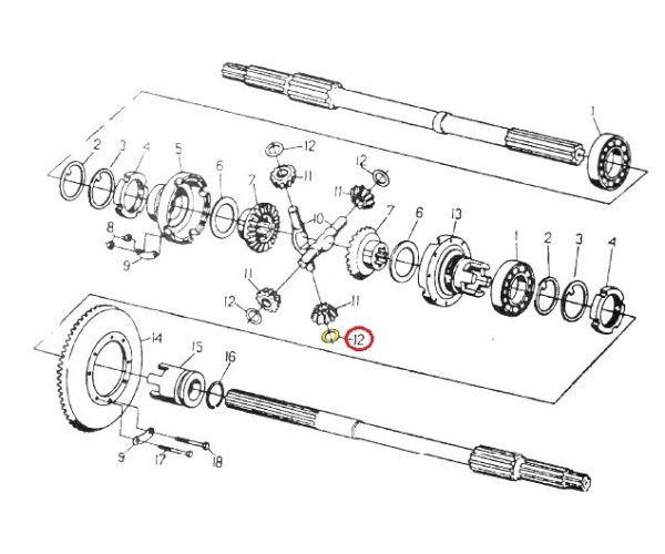 Podkładka cierna satelitów C-330