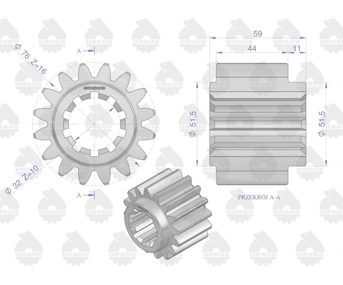 Koło małe napędzające zwolnicy C-328/330 ORYGINAŁ URSUS