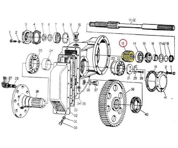 Koło małe napędzające zwolnicy C-328/330 ORYGINAŁ URSUS