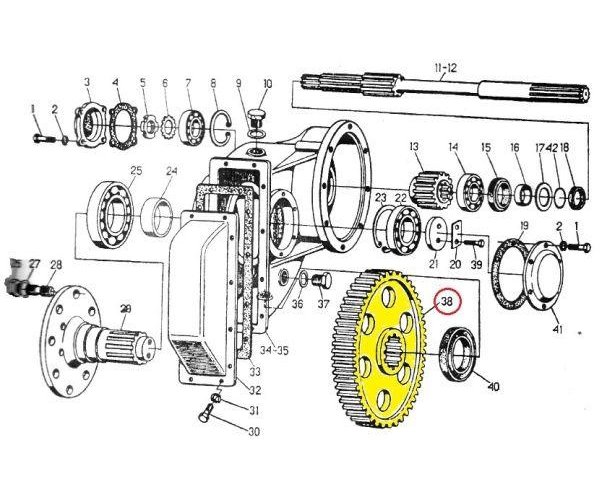Koło zębate zwolnicy duże C-330 ORYGINAŁ URSUS