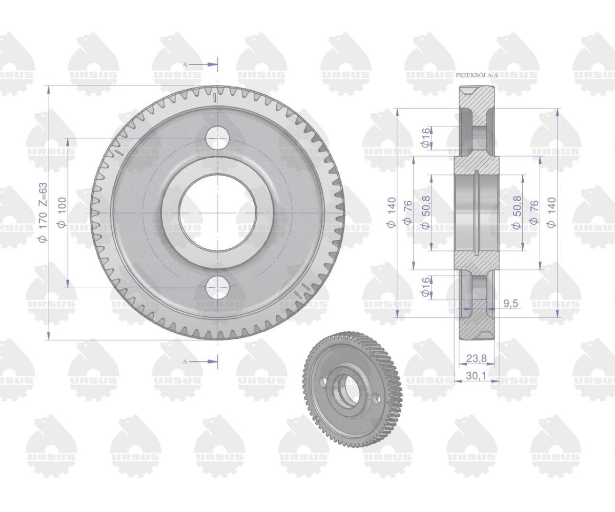 Koło rozrządu 4111A013 MF4 ORYGINAŁ URSUS