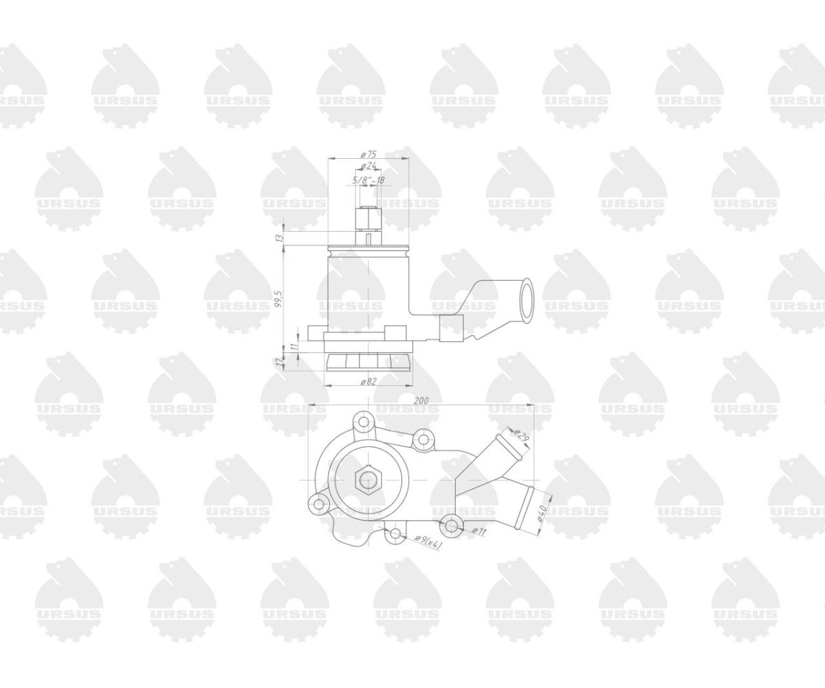 Pompa wody MF4 6014 ORYGINAŁ URSUS
