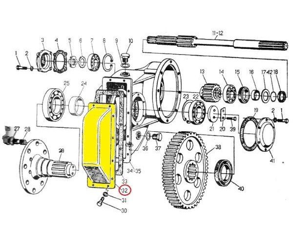 Pokrywa dolna zwolnicy C-330