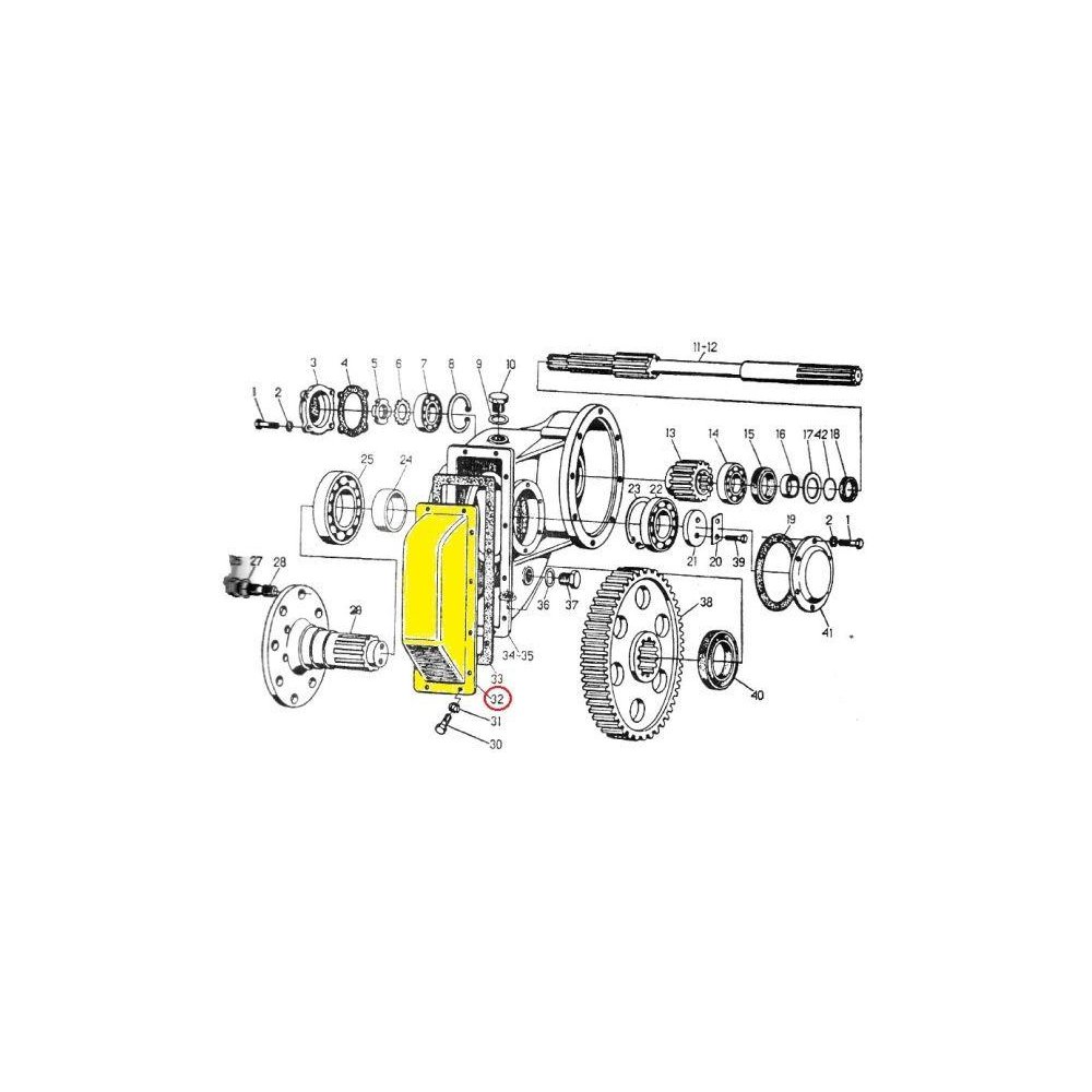 Pokrywa dolna zwolnicy C-330