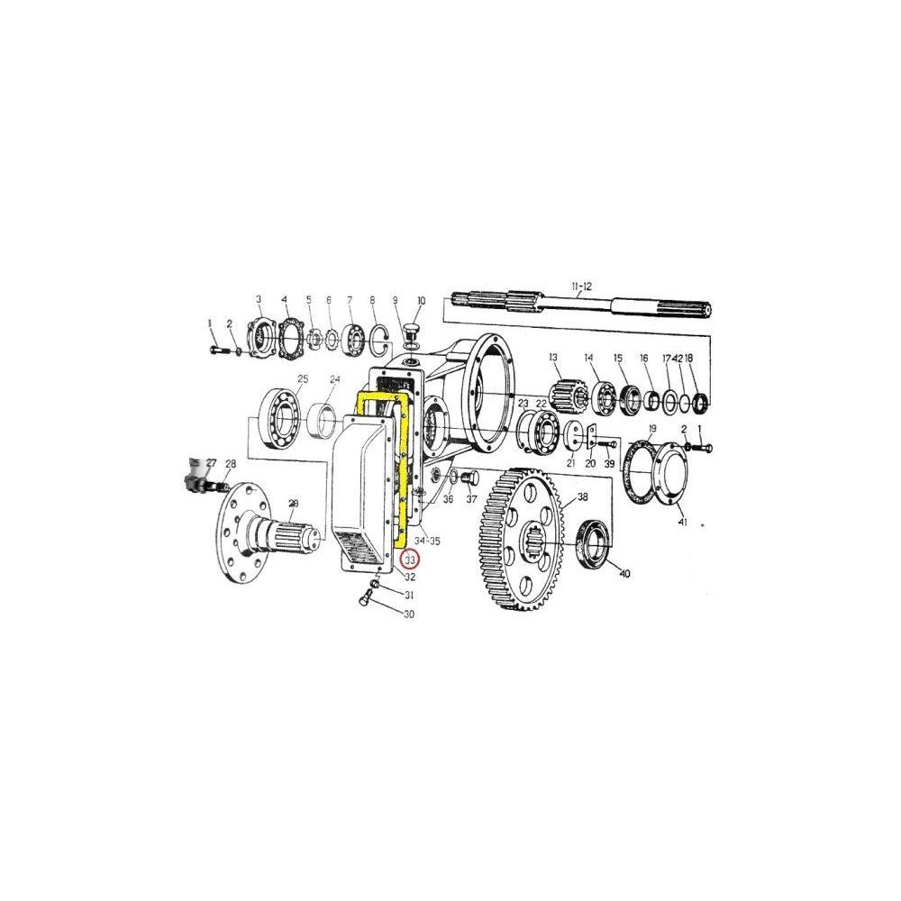 Uszczelka dolna zwolnicy C-330 ( sprzedawane po 10 )