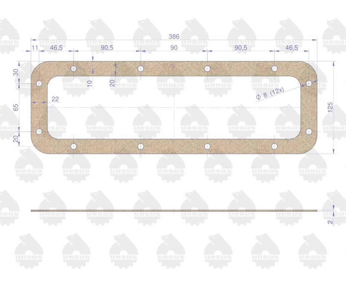 Uszczelka dolna zwolnicy korek/guma C-330 ( sprzedawane po 10 ) ORYGINAŁ URSUS