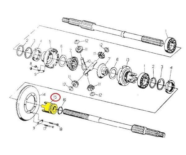 Sprzęgło kłowe przesuwne blokada mechanizmu różnicowego C-330 ORYGINAŁ URSUS
