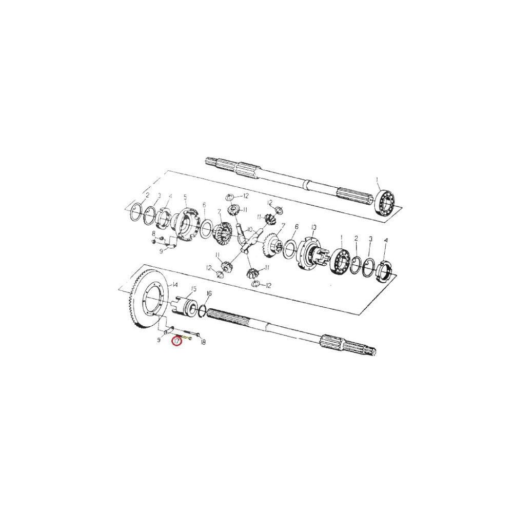 Śruba mechanizmu różnicowego pasowana kl. 8.8 C-330 ( sprzedawane po 10 )